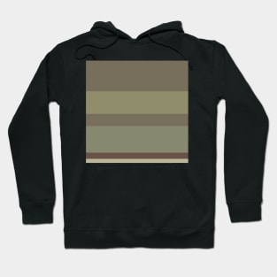 A unique variety of Purplish Brown, Grey Brown, Camouflage Green, Putty and Artichoke stripes. Hoodie